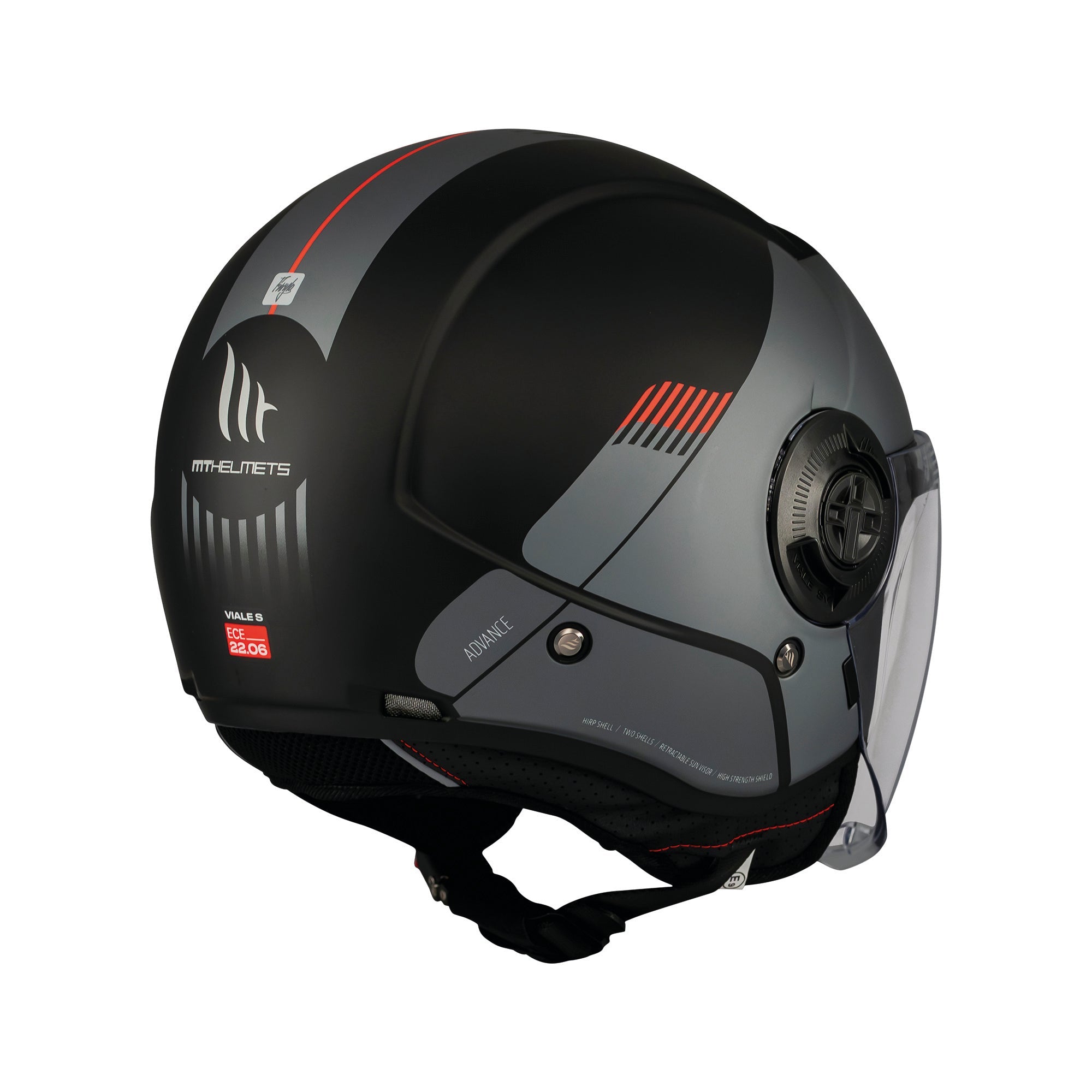 MT Viale Advance Jet Motocycle Helmets Black 