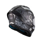 Stinger 2 Youth Tagger B2 Motorcycle Full Face Helmet Matt Black Grey
