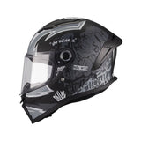 Stinger 2 Youth Tagger B2 Motorcycle Full Face Helmet Matt Black Grey