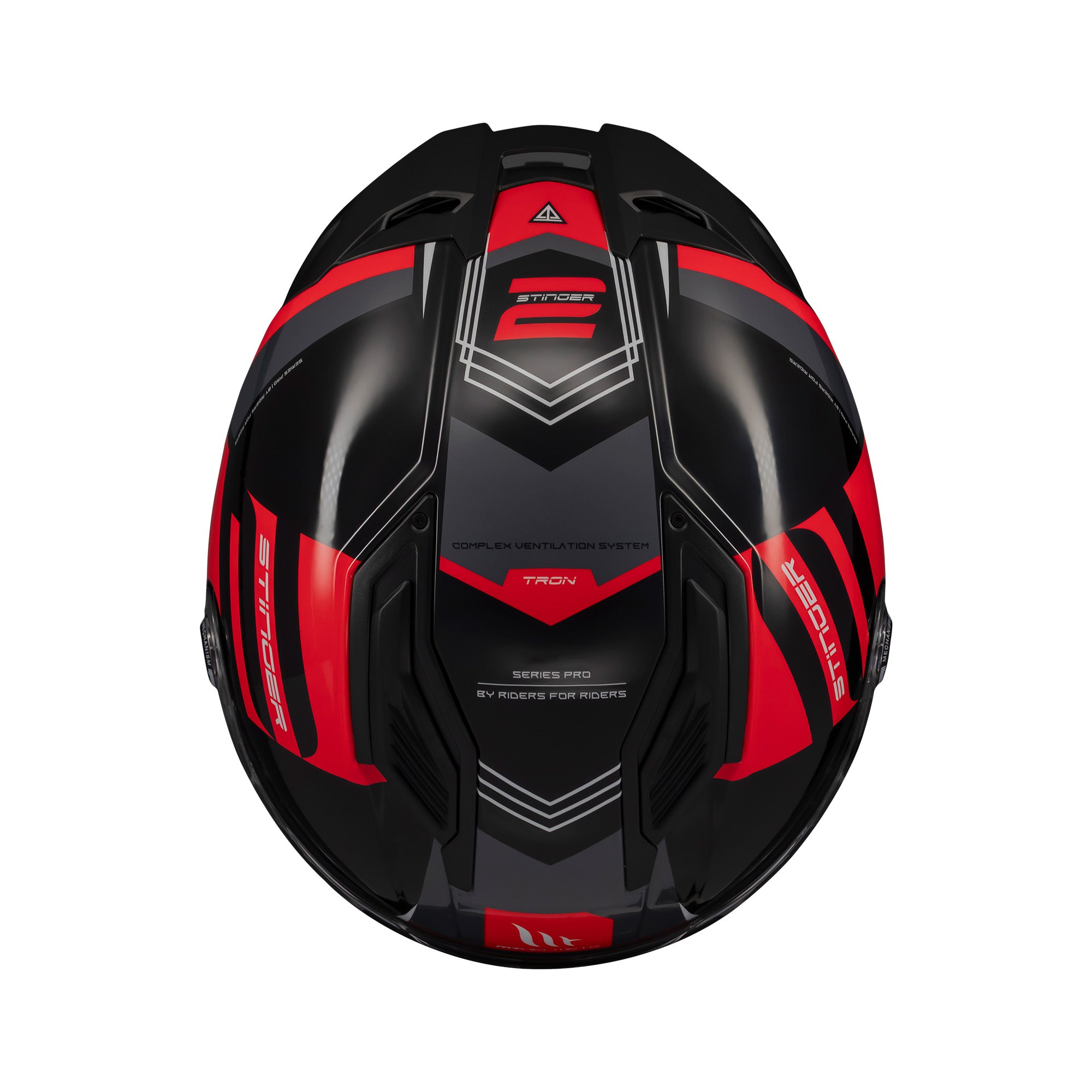 MT Stinger 2 Tron Motorcycle Full Face Helmet Red