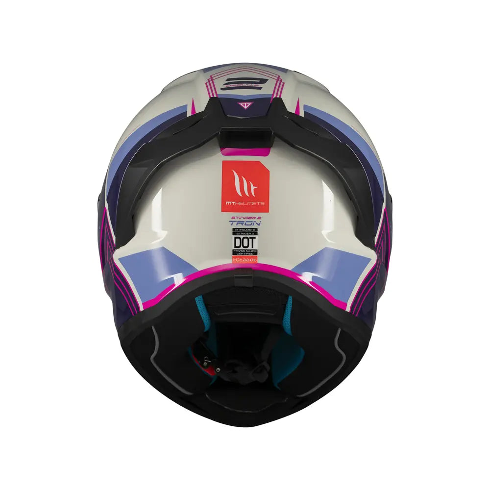 MT Stinger 2 Tron Full Face Motorcycle Helmet Pink Purple