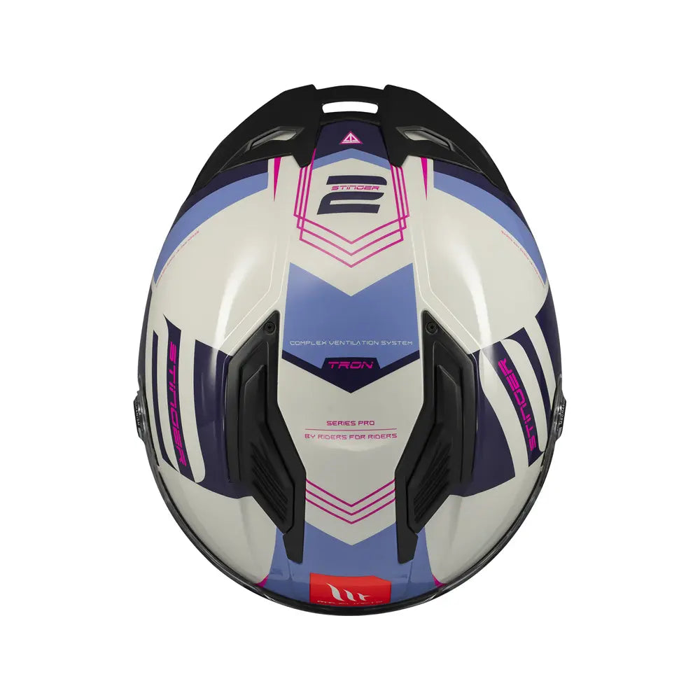 MT Stinger 2 Tron Full Face Motorcycle Helmet Pink Purple