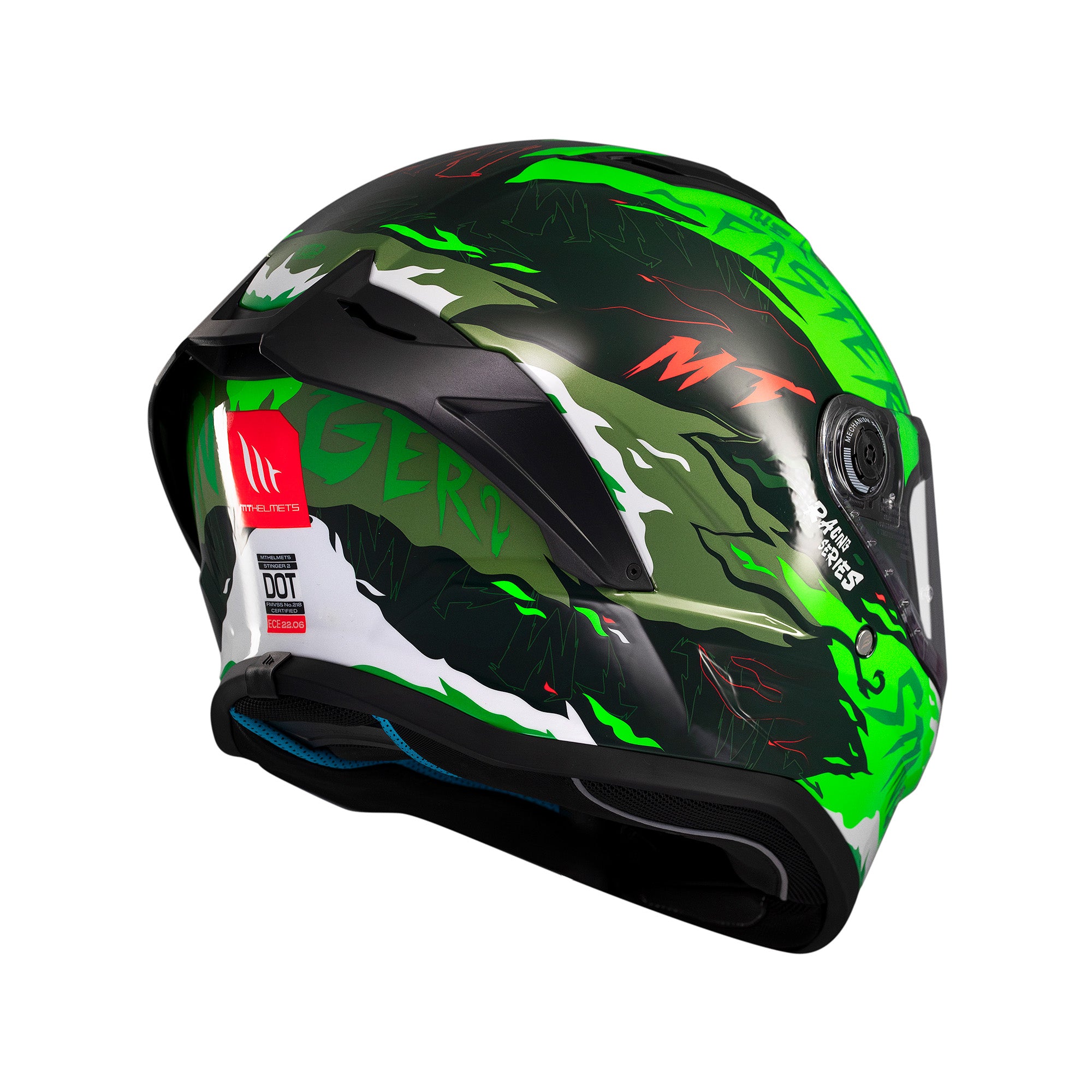 MT Stinger 2 Ardent Full Face Motorcycle Helmets Green