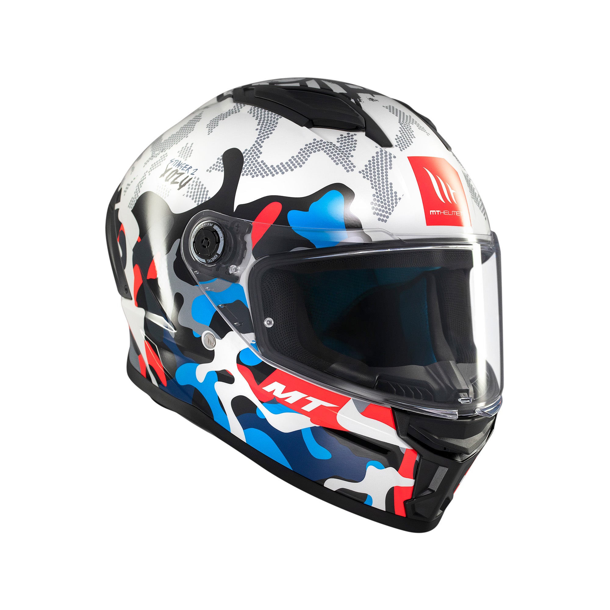 MT Stinger 2 Yozu Full Face Motorcycle Helmet Blue White