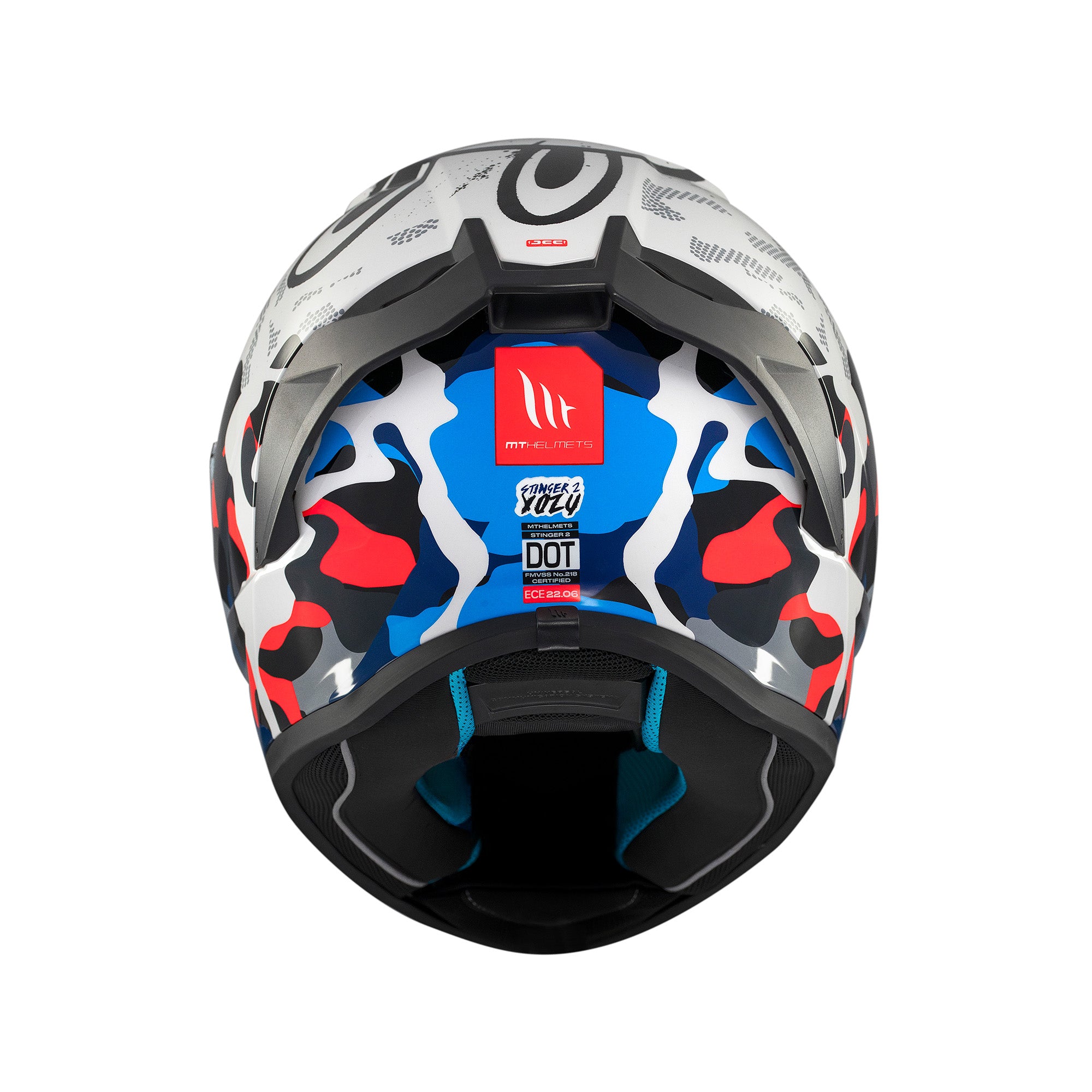 MT Stinger 2 Yozu Full Face Motorcycle Helmet Blue White