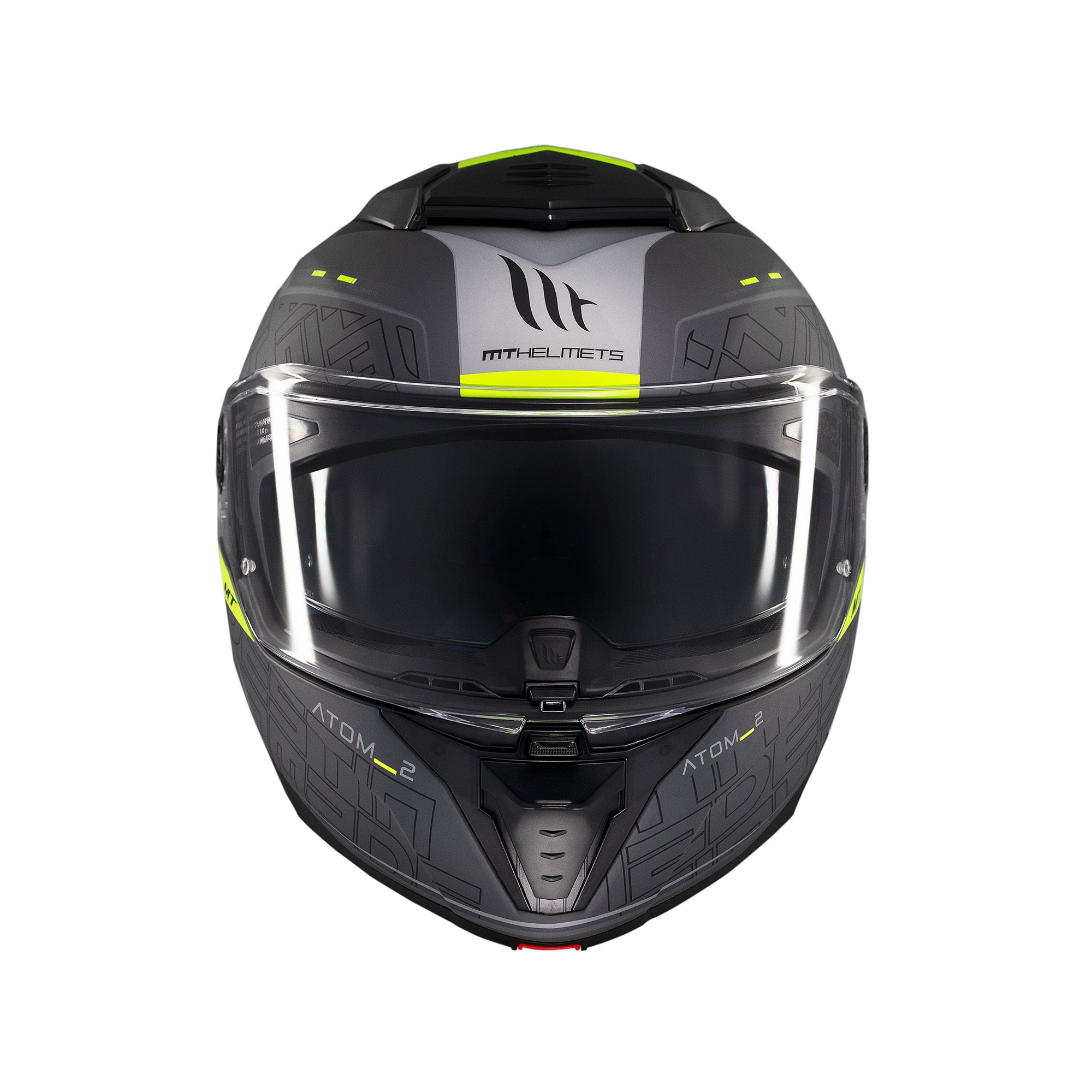 MT Atom Destiny 2 Touring Motorcycle Modular Helmets Black Fluo