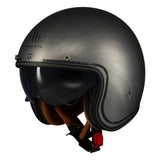 MT Le Mans 2 SV S Scratched Chrome Jet Motorcycle Helmets Grey maximomoto.uk!