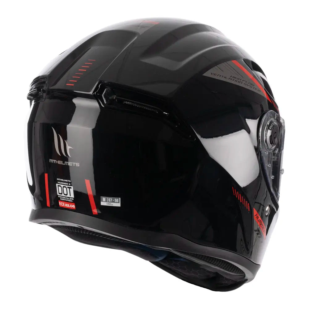 MT Hummer S Solid Racing Motocycle Helmets Gloss Black 