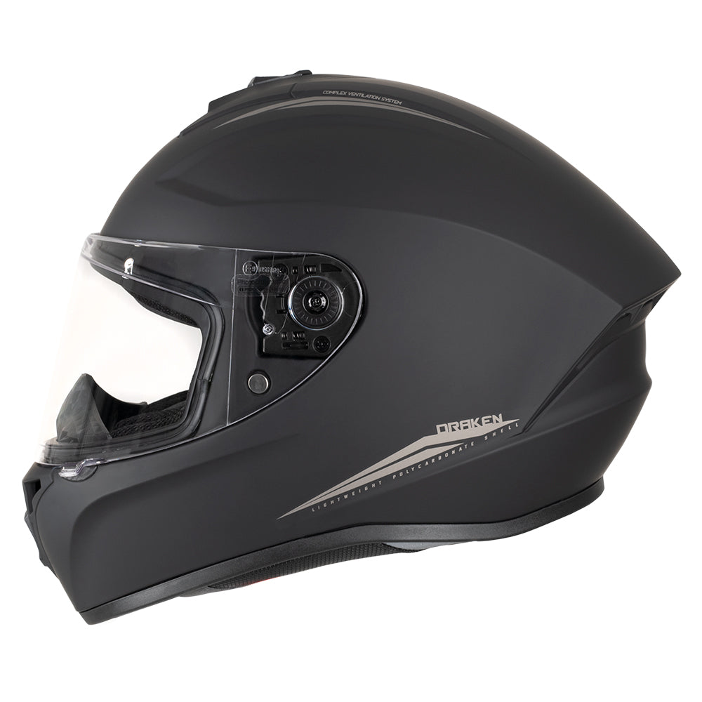 MT Draken Motorcycle Full Face Helmet Gloss Black