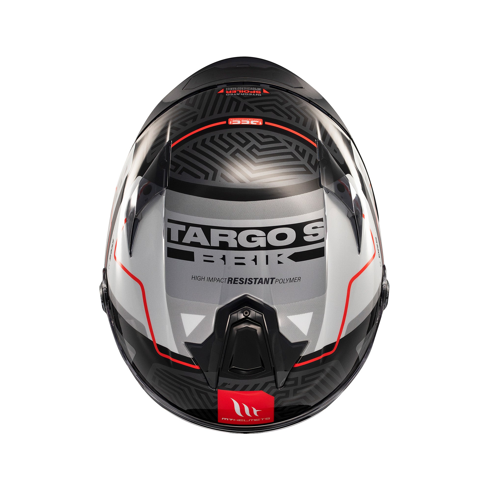 MT Targo S Brik Sports Motorcycle Full Face Helmet Black White