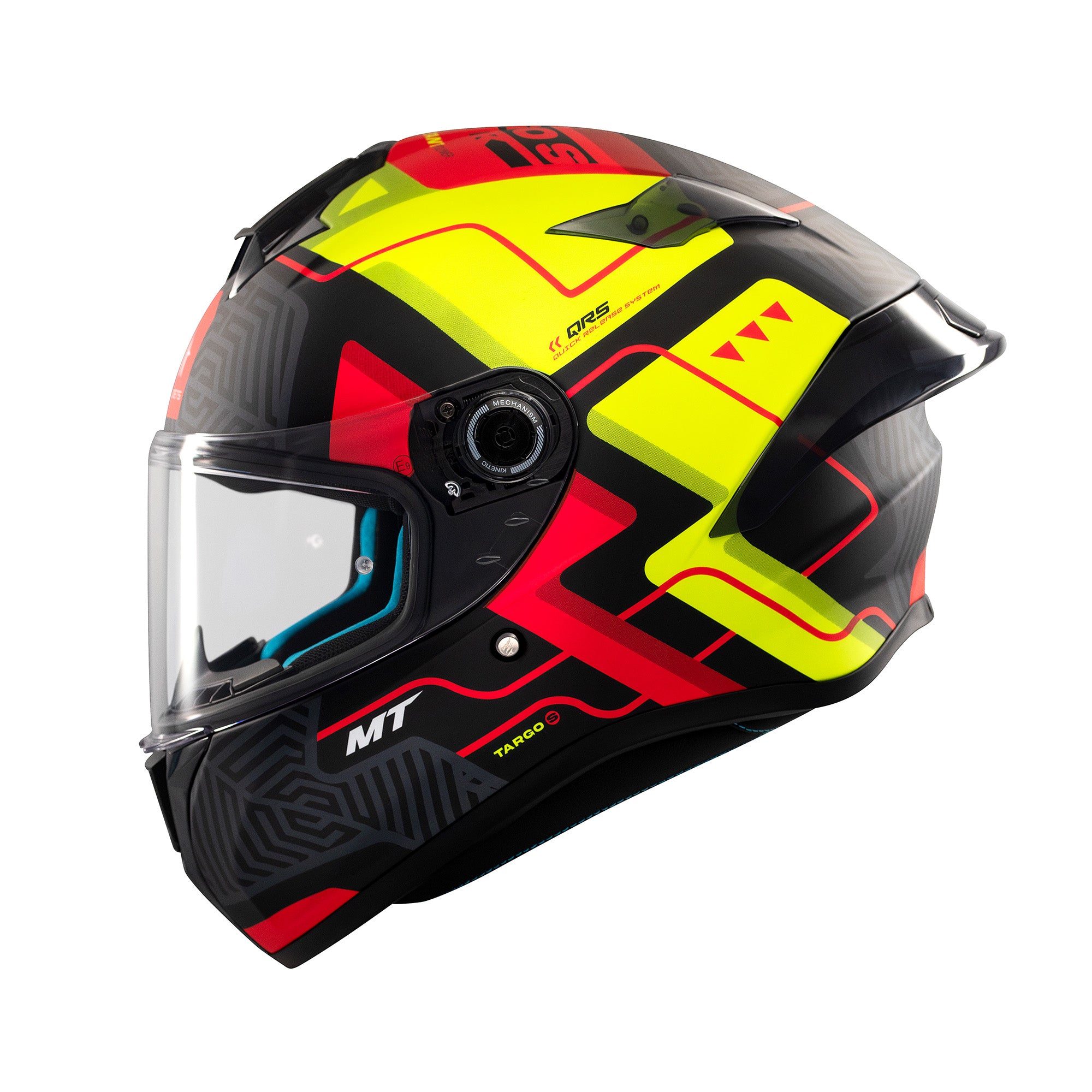 MT Targo S Brik Sports Motorcycle Full Face Helmet Fluo
