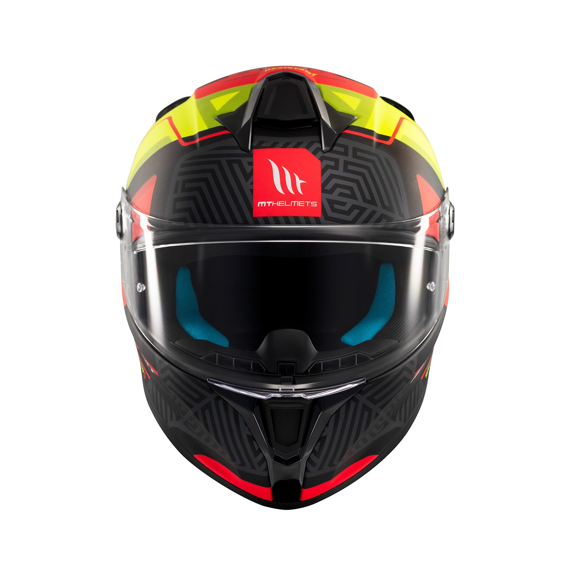MT Targo S Brik Sports Motorcycle Full Face Helmet Fluo