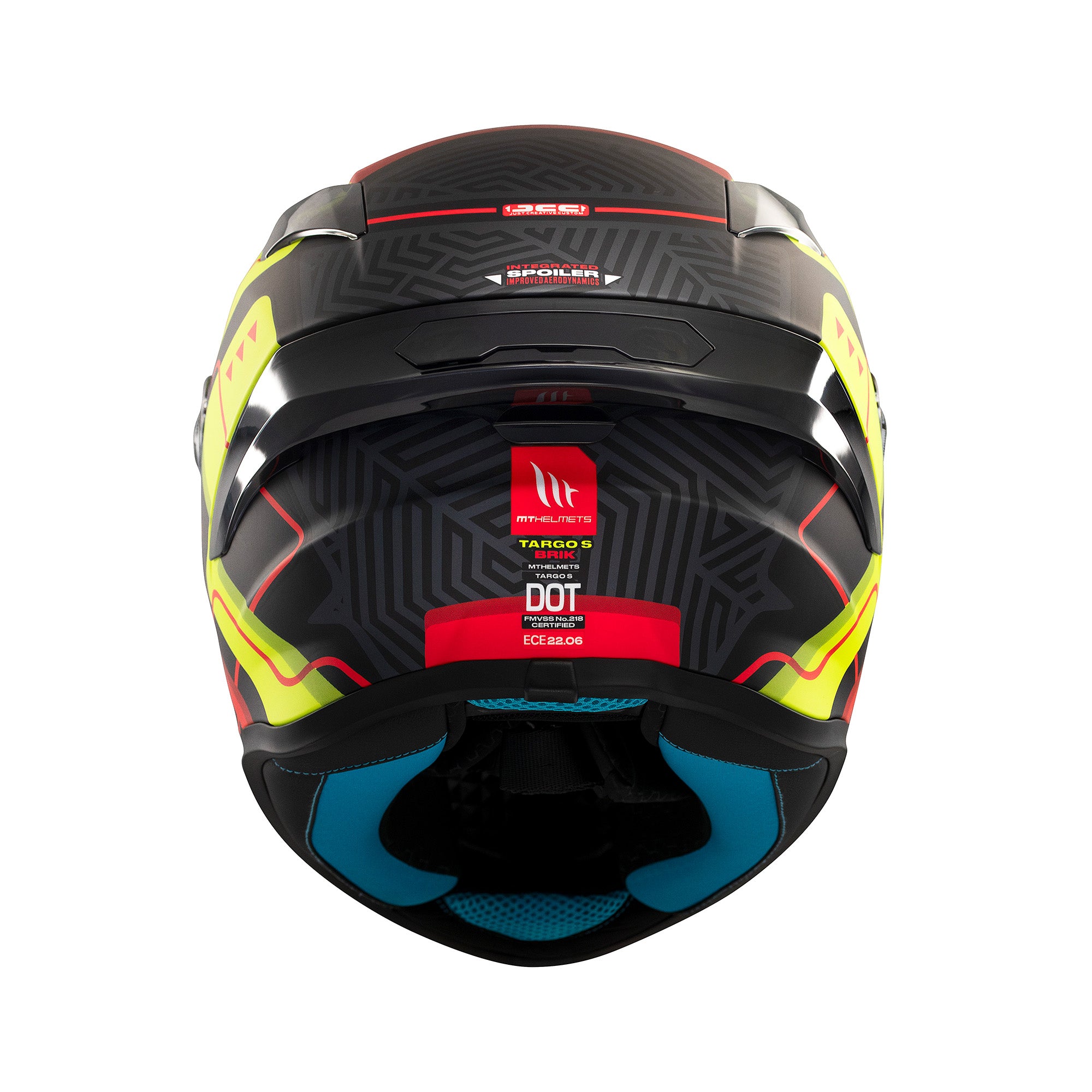 MT Targo S Brik Sports Motorcycle Full Face Helmet Fluo
