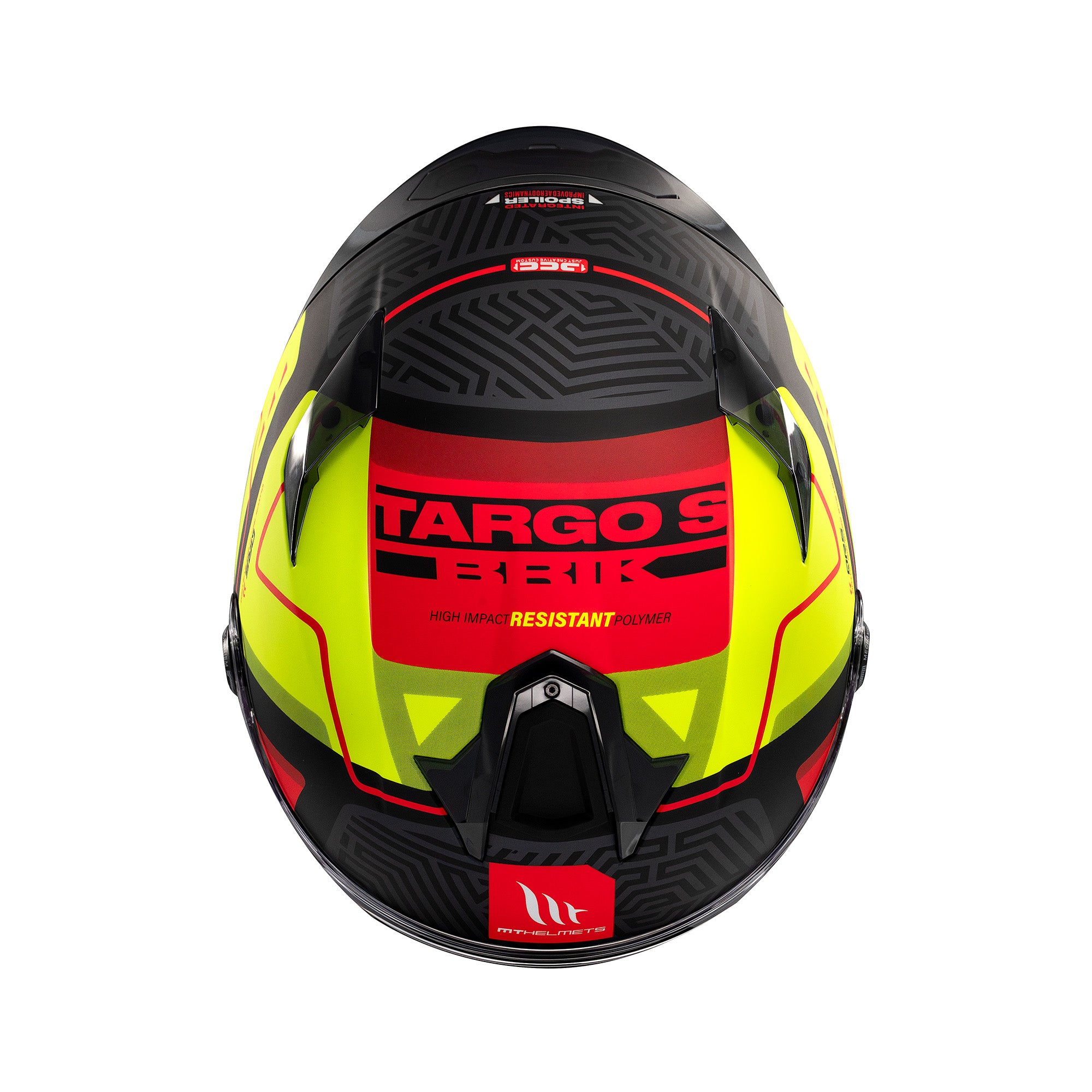 MT Targo S Brik Sports Motorcycle Full Face Helmet Fluo