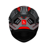 MT Braker SV Zebra Sports Motorcycle Helmets Matt Black Red