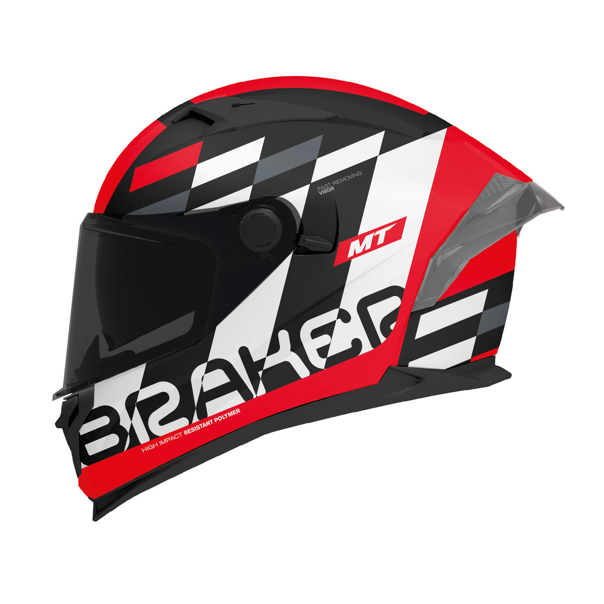 MT Braker Foster Full Face Motorcycle Helmets Red maximomoto.uk!