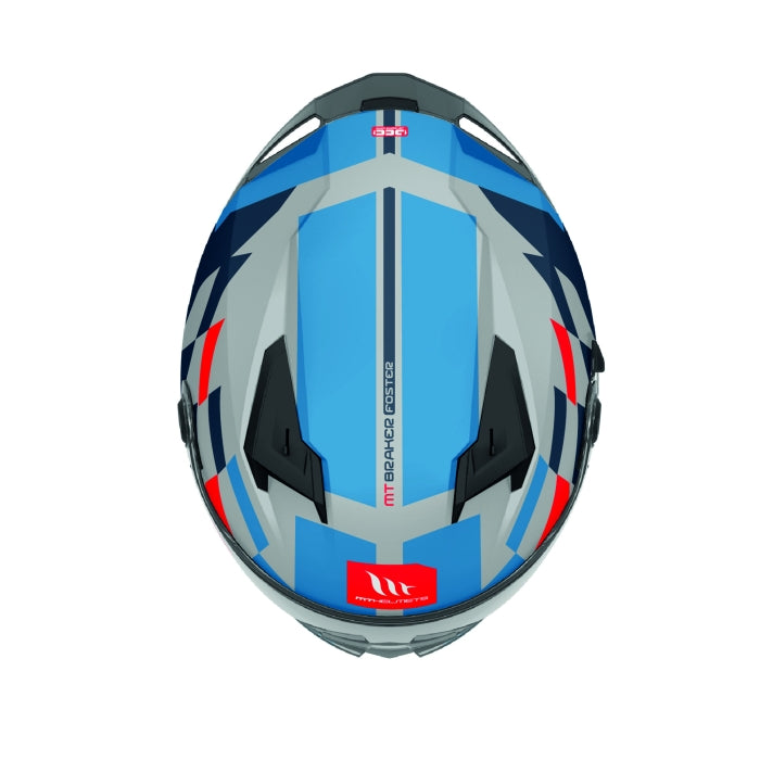 MT Braker Foster Full Face Motorcycle Helmets Blue