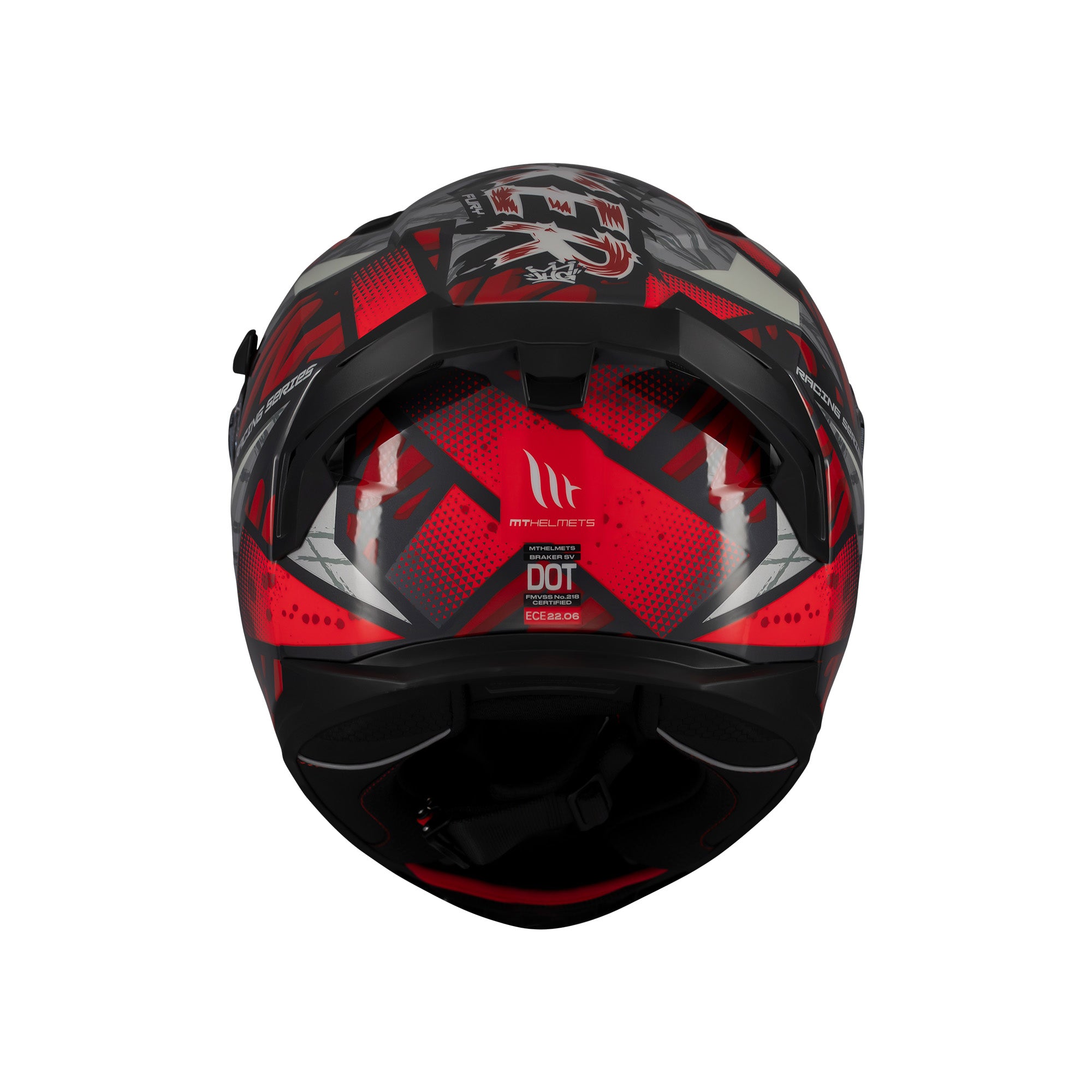 MT Braker SV Fury Touring Motorcycle Helmets Red