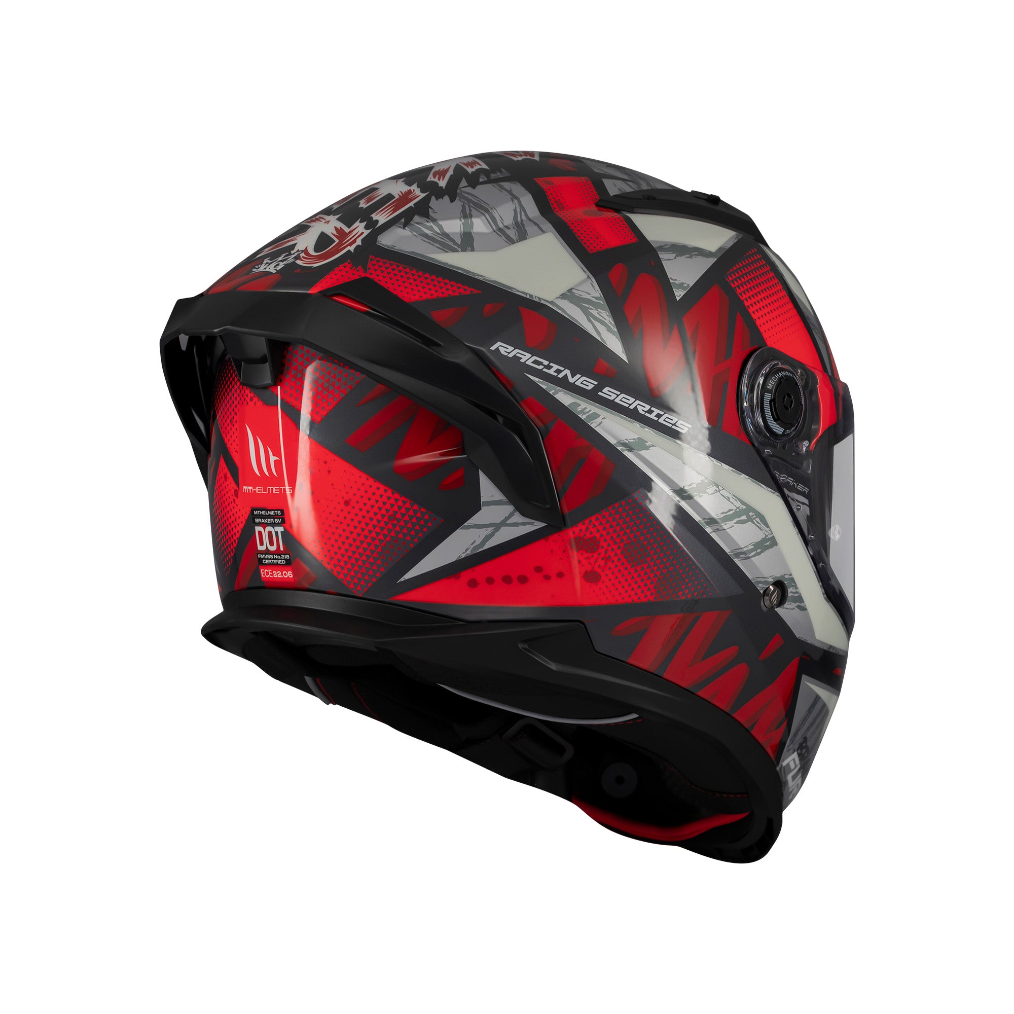 MT Braker SV Fury Touring Motorcycle Helmets Red