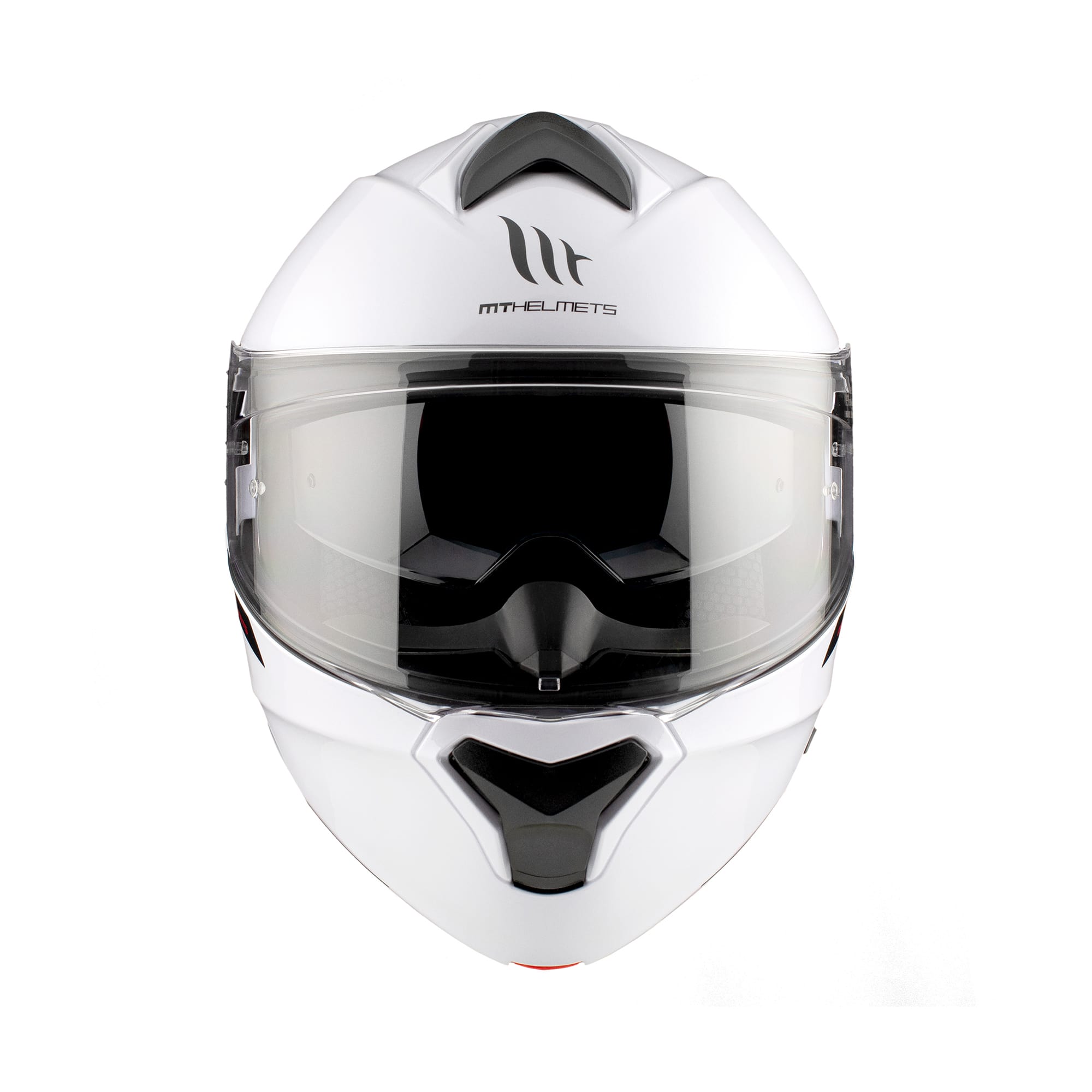 MT Genesis SV Solid A0 Modular Motorcycle Helmet Glossy White