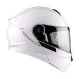 MT Genesis SV Solid A0 Modular Motorcycle Helmet Glossy White