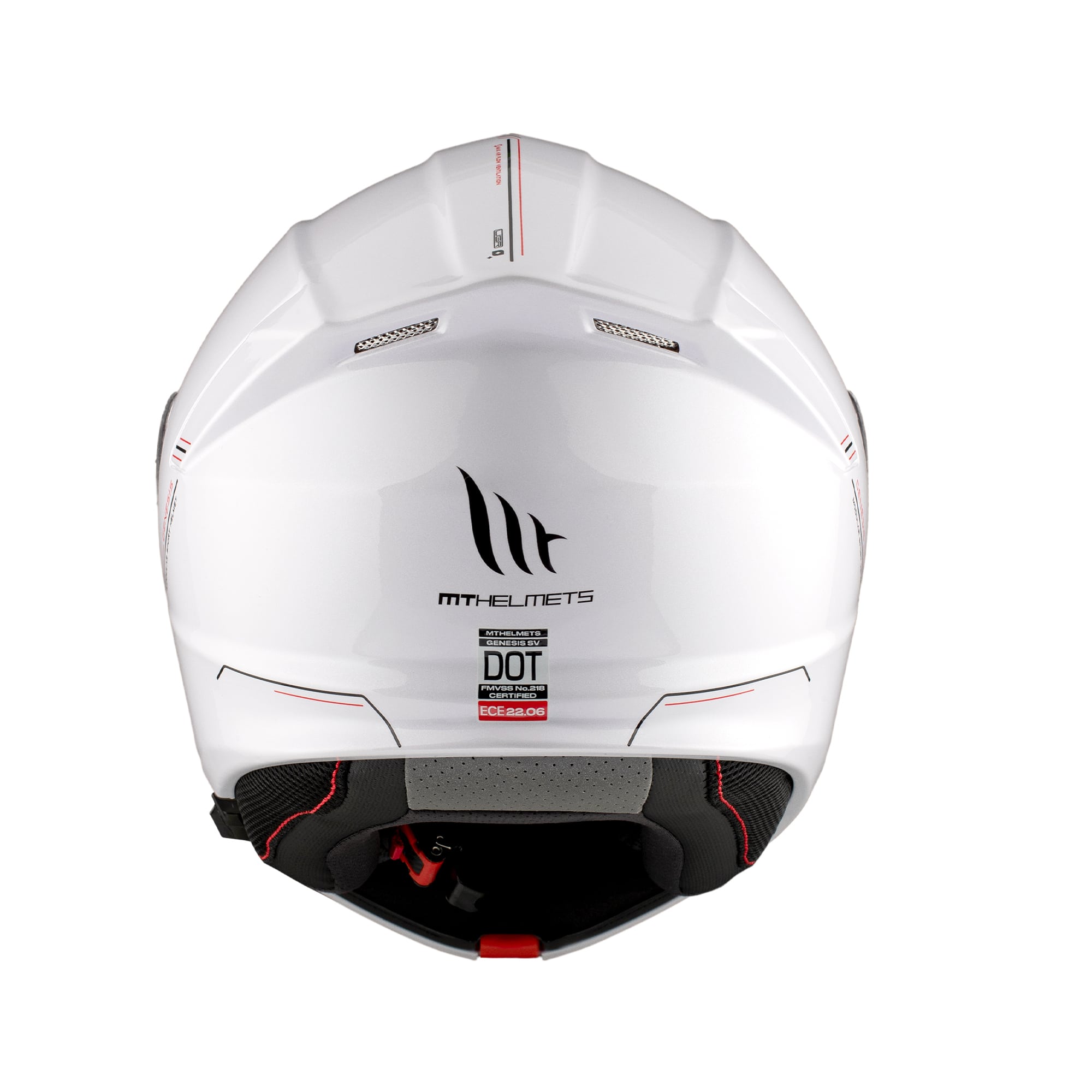 MT Genesis SV Solid A0 Modular Motorcycle Helmet Glossy White