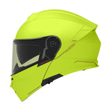 MT Genesis SV Solid Flip-Front Motorcycle Helmets Yellow Fluo