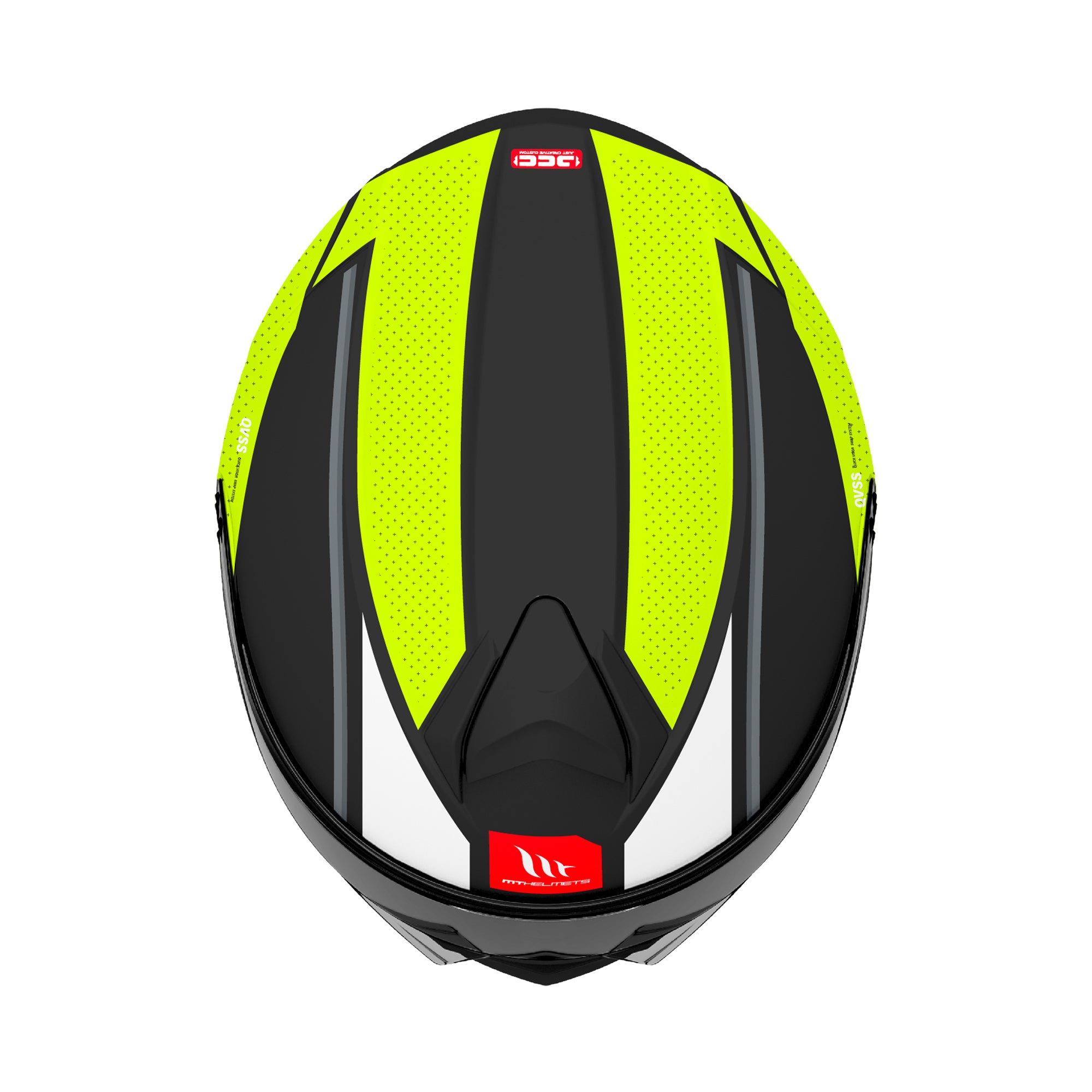 MT Genesis SV Cave Motorcycle Modular Helmet Black Fluo Yellow