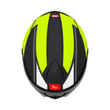 MT Genesis SV Cave Motorcycle Modular Helmet Black Fluo Yellow