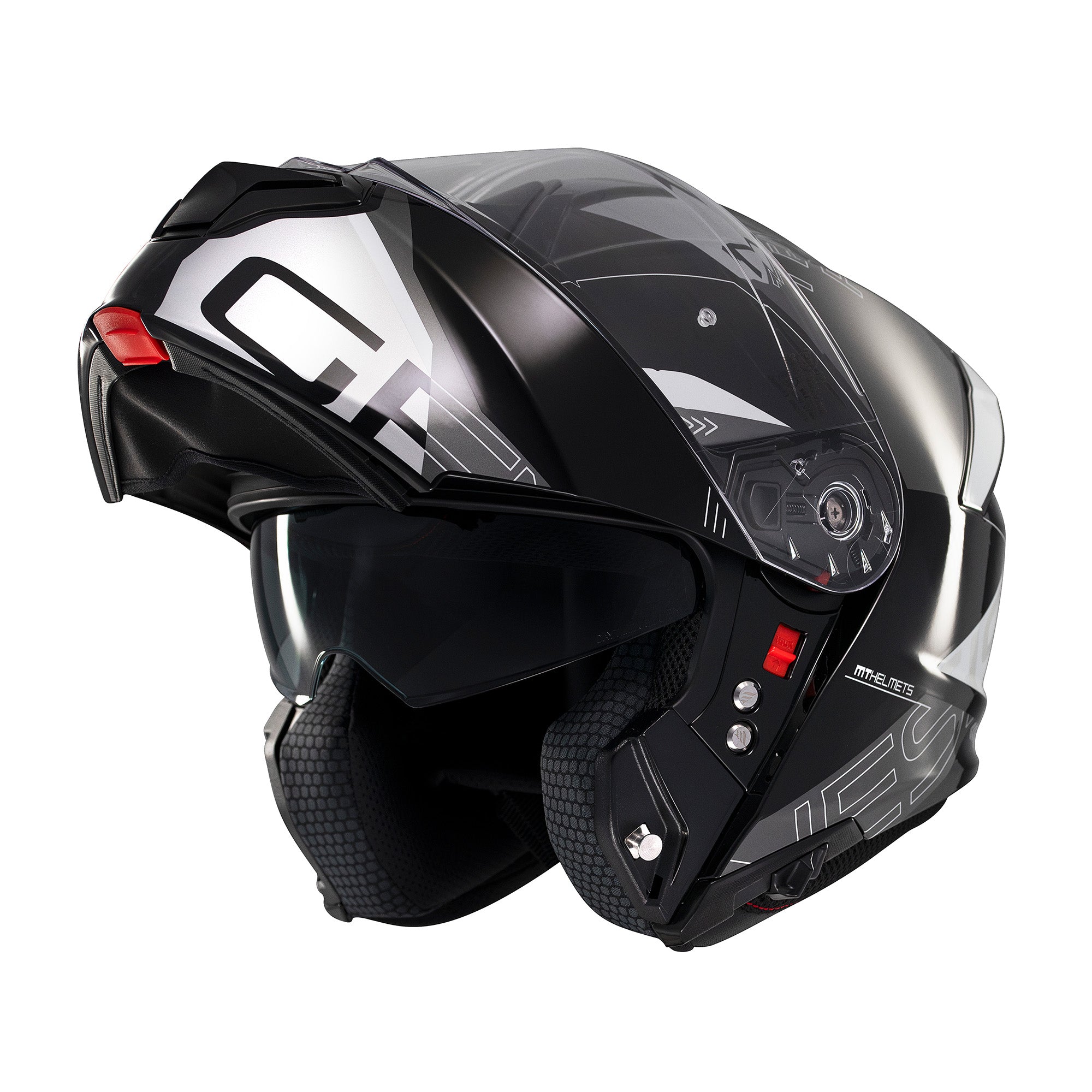 MT Genesis Atempo Motorcycle Modular Helmet Black