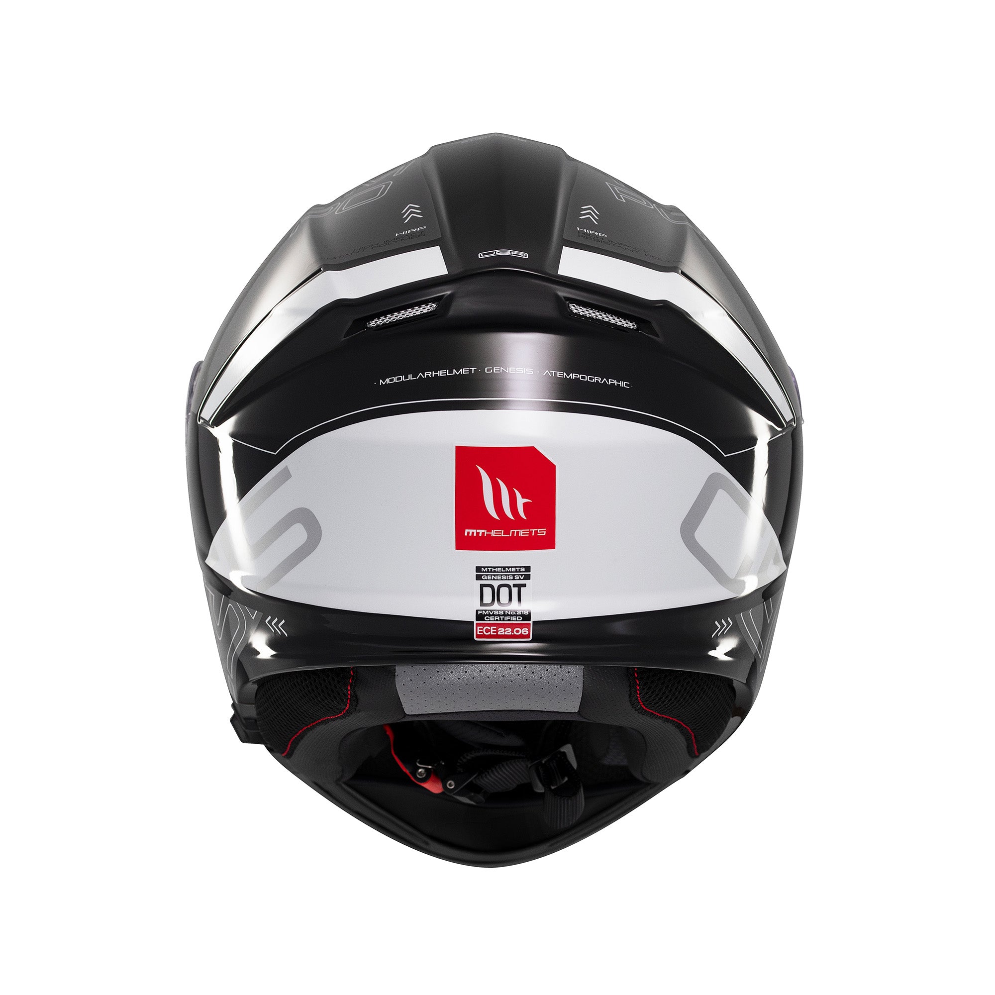 MT Genesis Atempo Motorcycle Modular Helmet Black