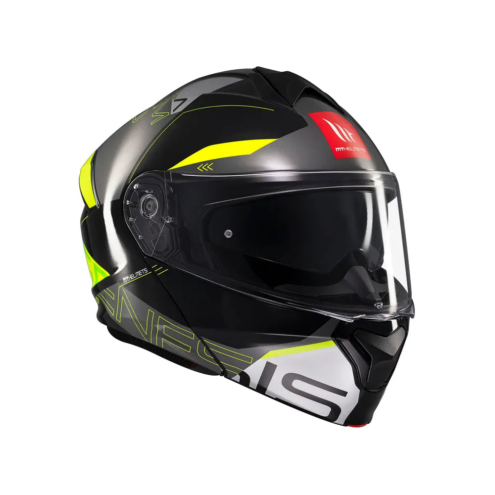 MT Genesis Atempo Modular motorcycle Helmets Fluo 