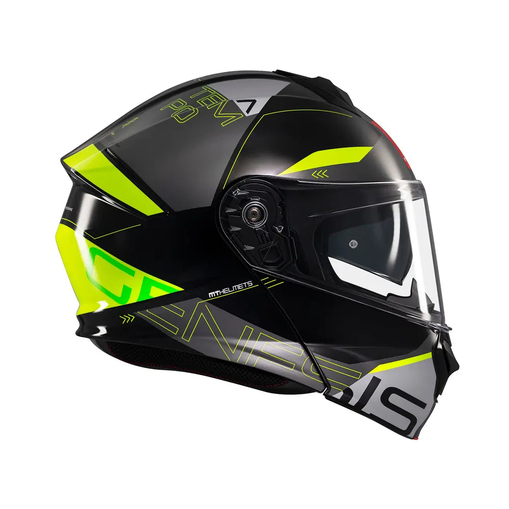 MT Genesis Atempo Modular motorcycle Helmets Fluo 