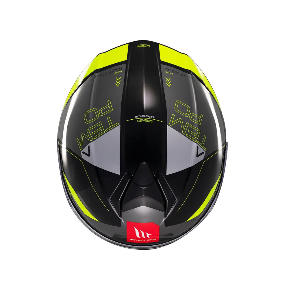 MT Genesis Atempo Modular motorcycle Helmets Fluo 