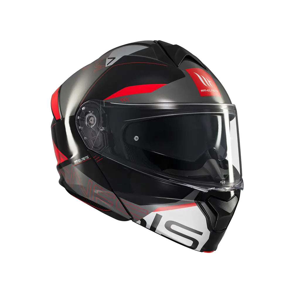 MT Genesis Atempo Touring Motorcycle Modular Helmet Red