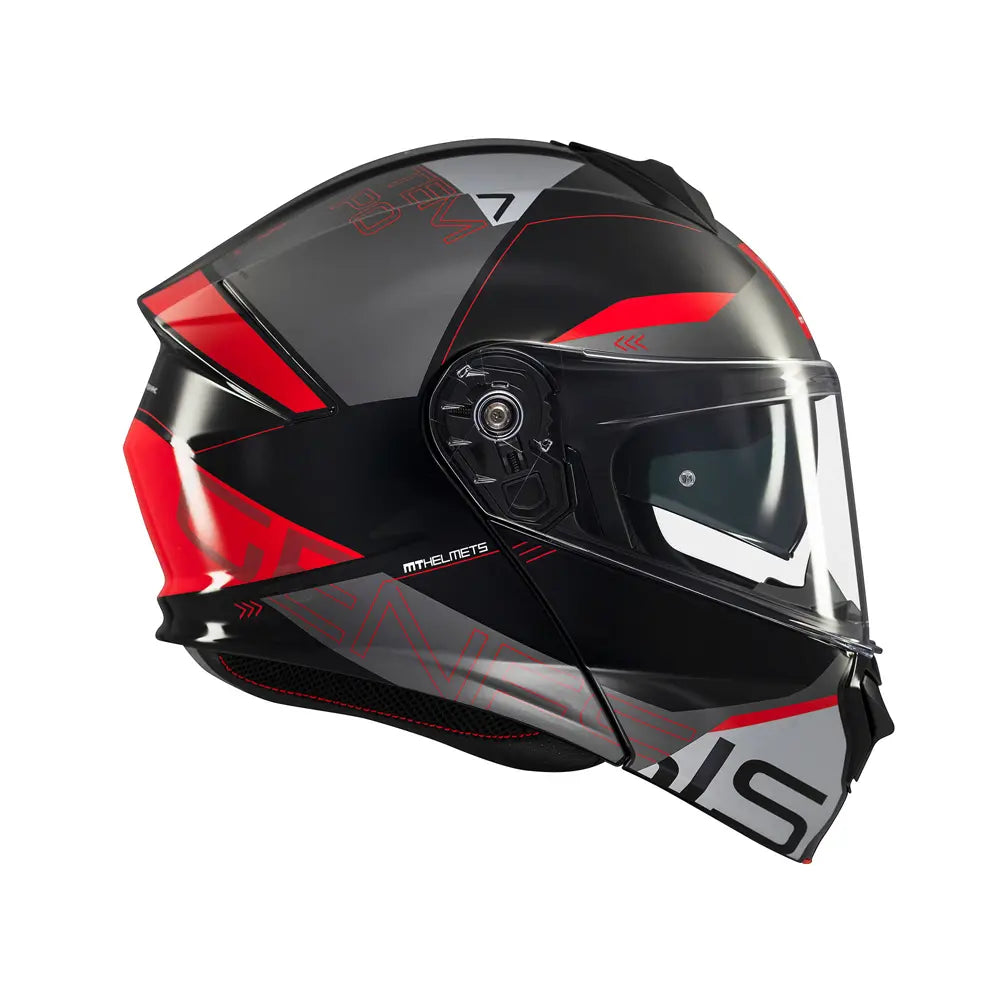 MT Genesis Atempo Touring Motorcycle Modular Helmet Red