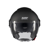 MT Viale SV Pure A1 Motorcycle Open Face Helmet Matt Black