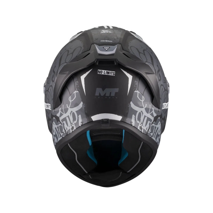 Stinger 2 Youth Tagger B2 Motorcycle Full Face Helmet Matt Black Grey