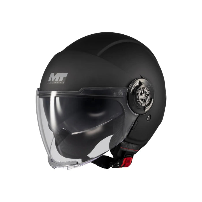 MT Viale SV Pure A1 Motorcycle Open Face Helmet Matt Black