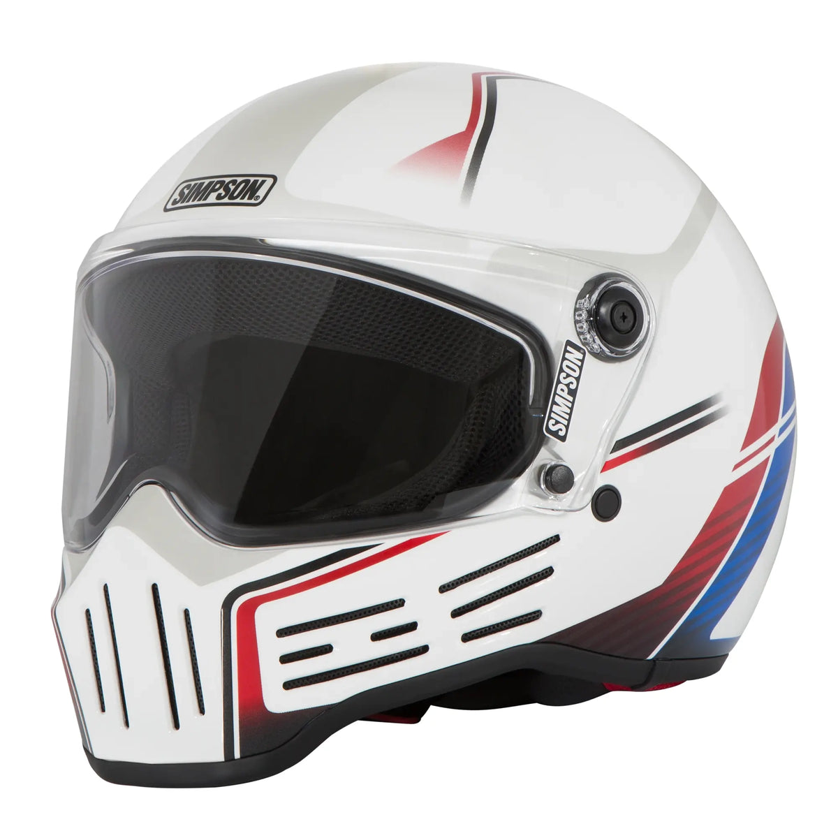 Simpson M30 Lifter Motorcycle Full Face Helmet White