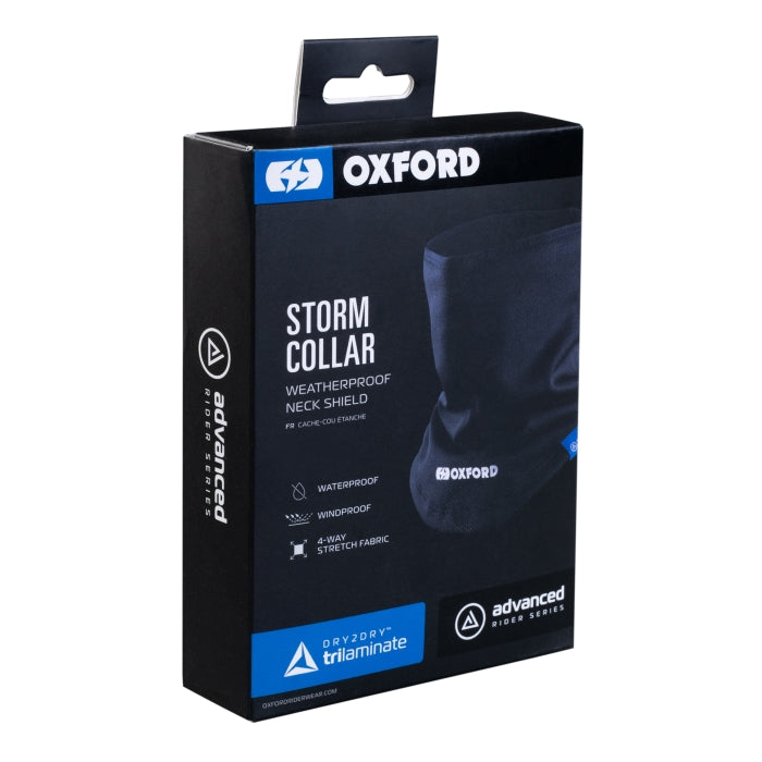 OXFORD ADVANCED STORM COLLAR WINDPROOF NECK PROTECTION BLACK