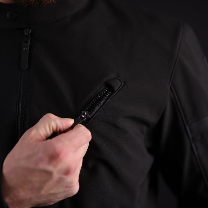 Oxford Faringdon Men’s Softshell Motorcycle Jackets Stealth Black