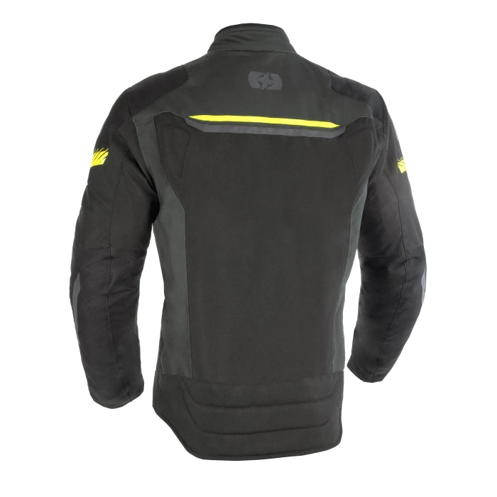 Oxford Toronto 1.0 Dry2Dry Men’s Motorcycle Touring Jacket Black Yellow Fluo