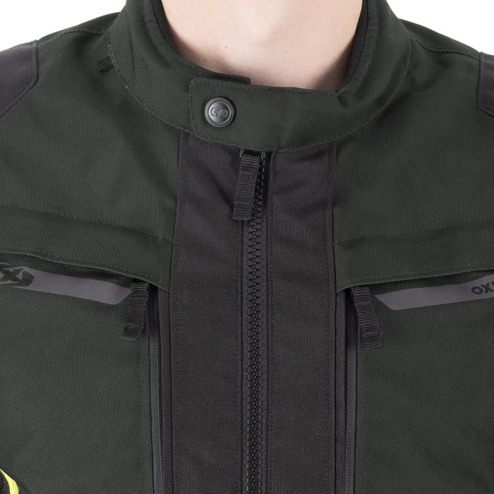 Oxford Toronto 1.0 D2D MS Motorcycle Motorcycle Jacket Black Green Fluo