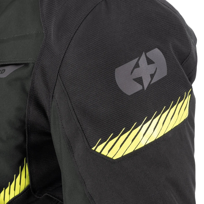 Oxford Toronto 1.0 D2D MS Motorcycle Motorcycle Jacket Black Green Fluo