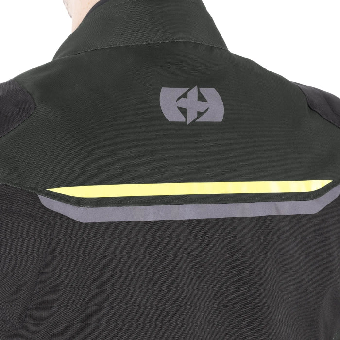 Oxford Toronto 1.0 D2D MS Motorcycle Motorcycle Jacket Black Green Fluo