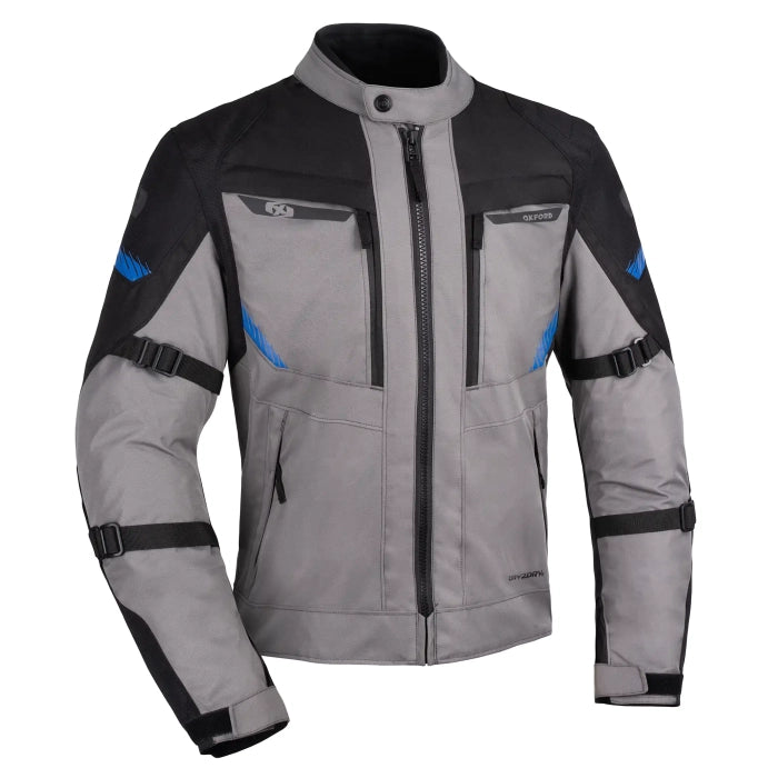 Oxford Toronto 1.0 D2D MS Motorcycle Textile Jacket Black Grey Blue