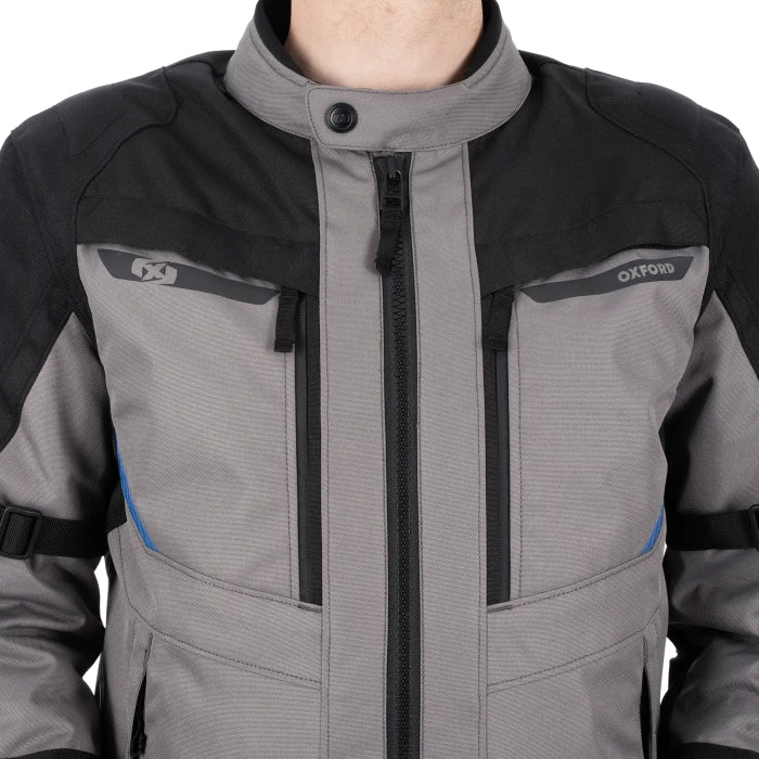 Oxford Toronto 1.0 D2D MS Motorcycle Textile Jacket Black Grey Blue