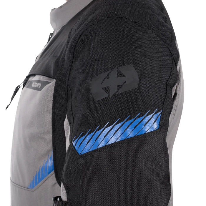 Oxford Toronto 1.0 D2D MS Motorcycle Textile Jacket Black Grey Blue