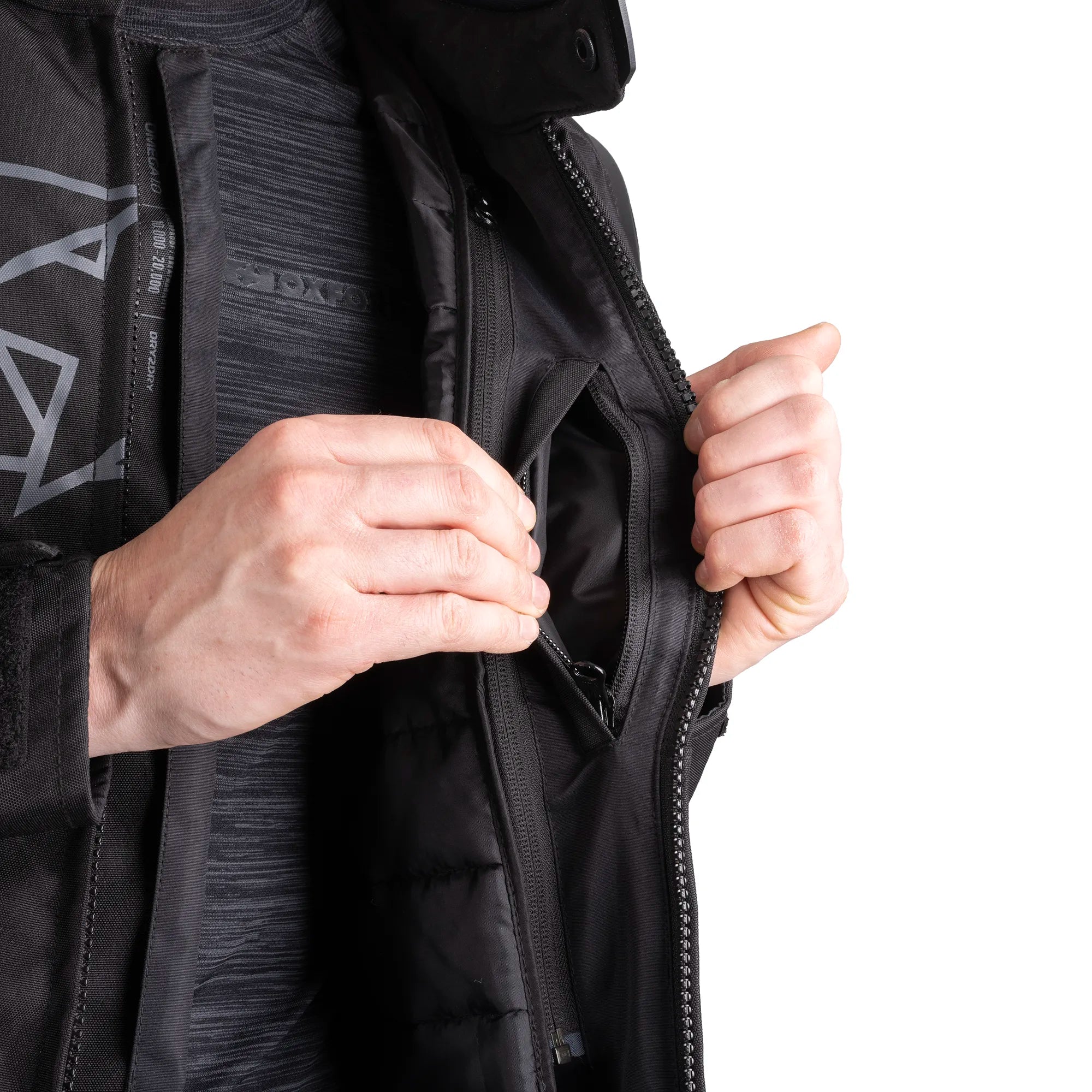 Oxford Omega 1.0 D2D Men’s Motorcycle Adventure Jacket Stealth Black